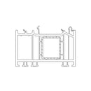 Schüco Fenster Weiss (ähnlich RAL9016) / 100cm Schüco Living Blendrahmen Verbreiterung 50/82 5K 19368