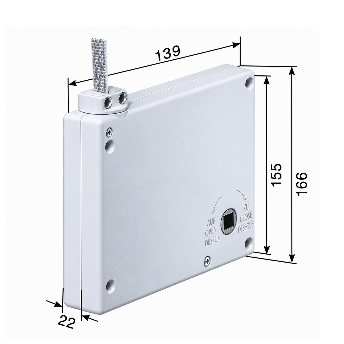 Selve Rolladen Selve Kurbel Gurtwickler 14mm 203501