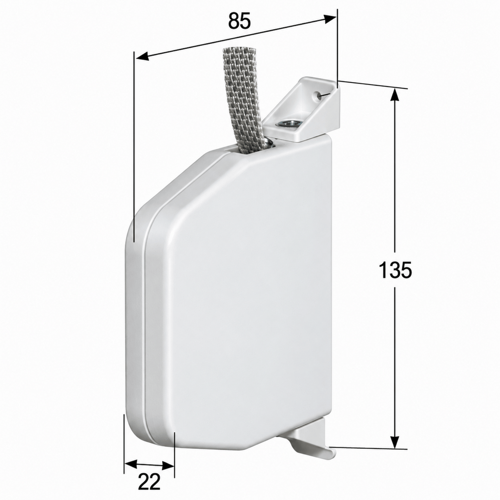 Selve Rolladen Selve Mini Gurtwickler bis 14mm Weiss 084601