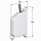 Selve Rolladen Selve Mini Gurtwickler bis 14mm Weiss 084601