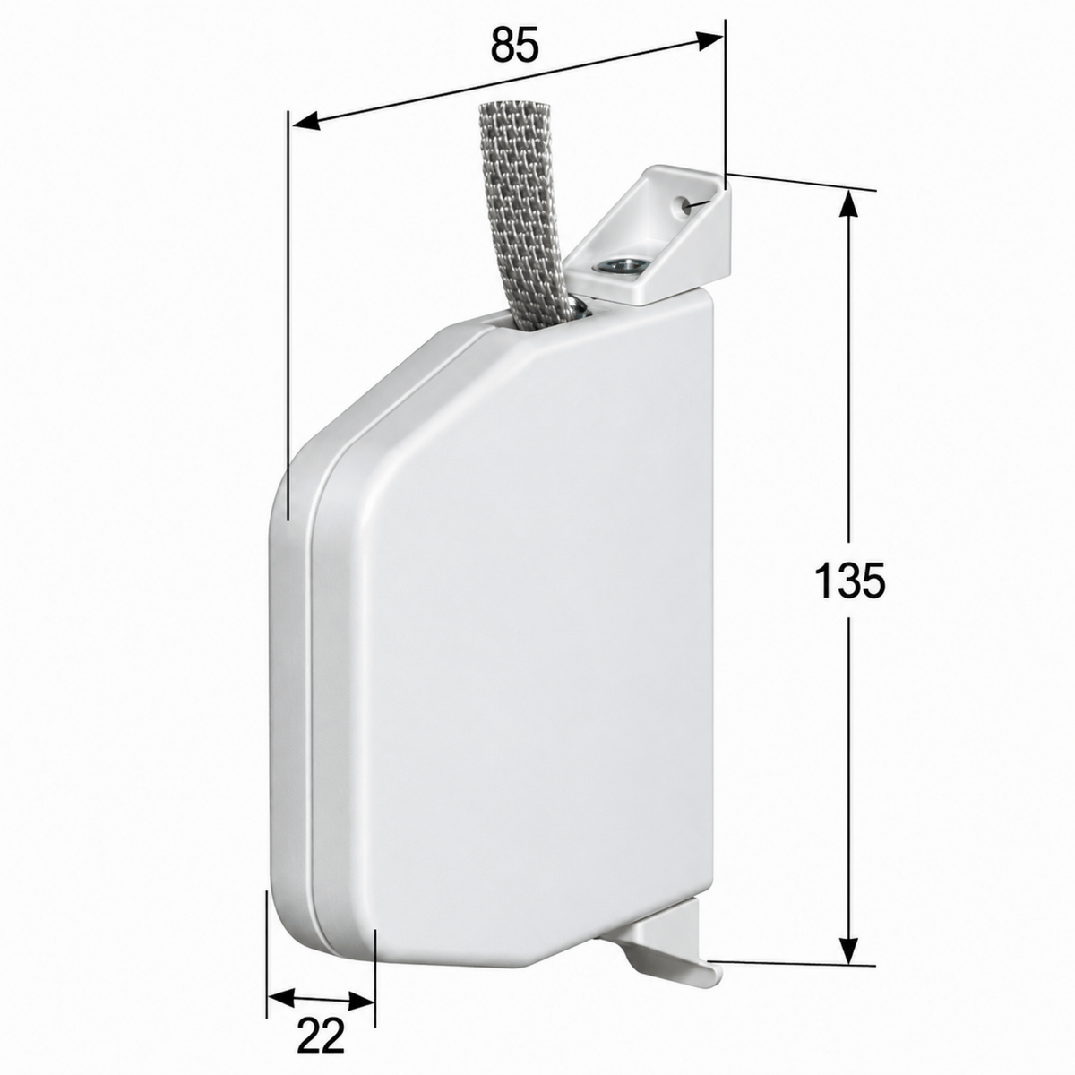 Selve Rolladen Selve Mini Gurtwickler bis 14mm Weiss 084601