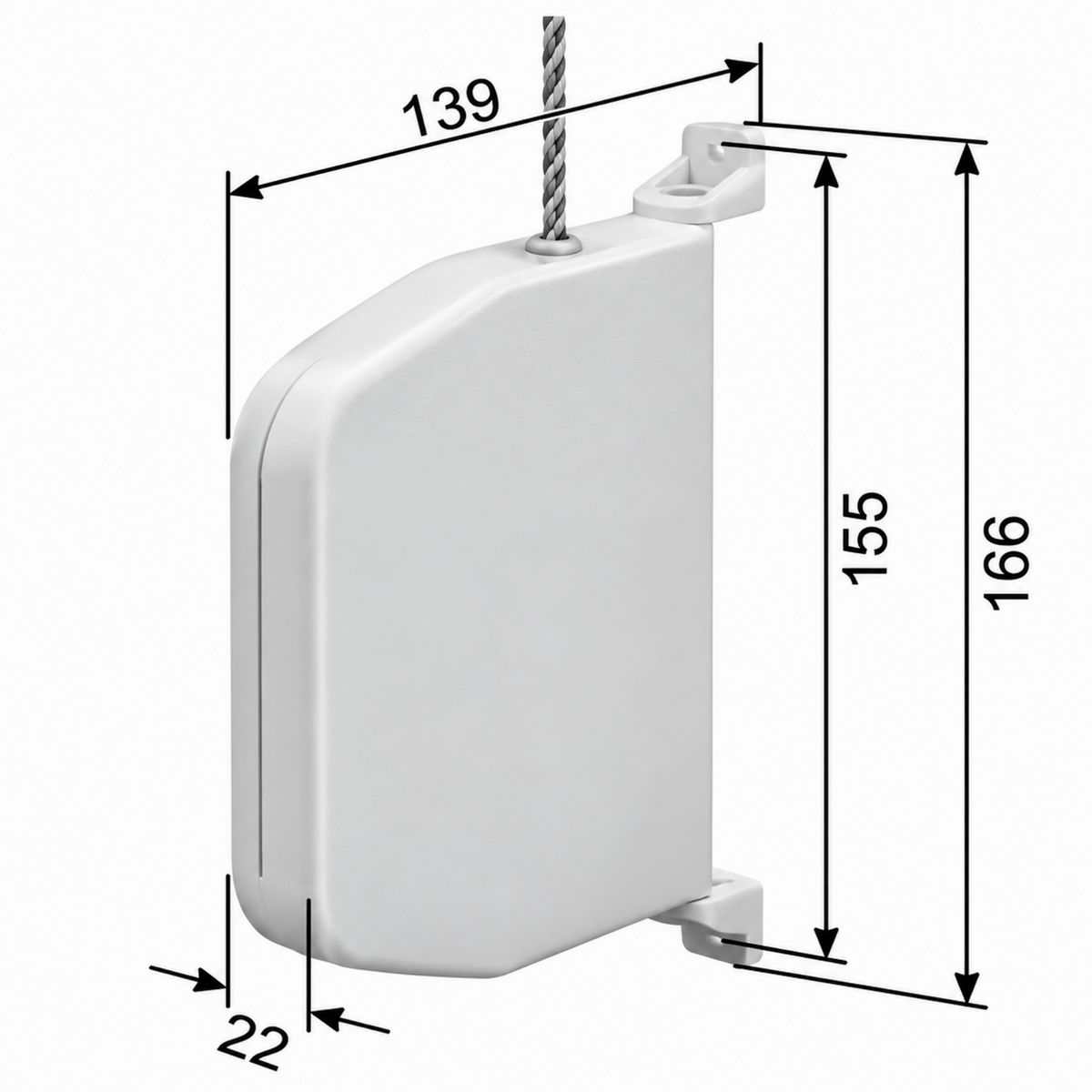 Selve Rolladen Selve Mini-Schnurwickler Weiss 084401