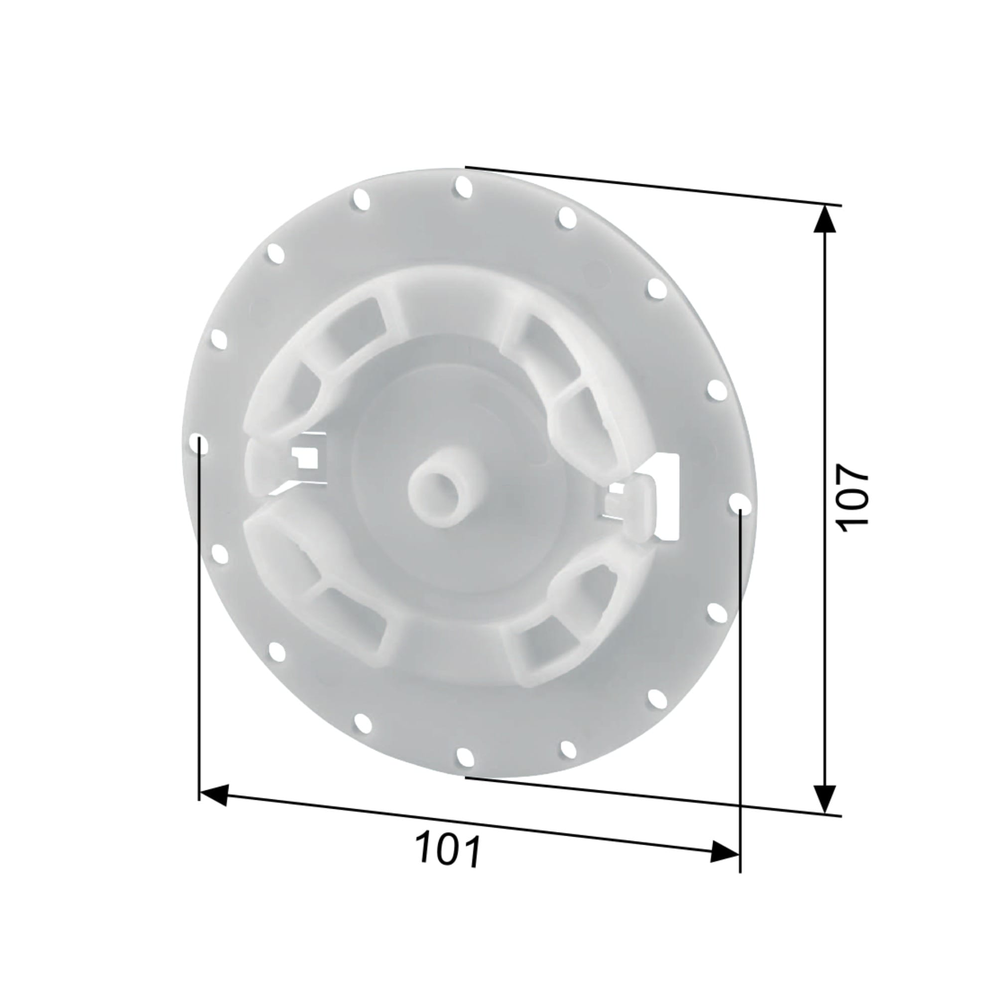 Selve Rolladen Selve Motorlager für Aufsatzelemente Ø107mm 283042