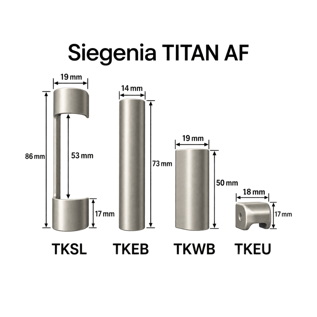 Siegenia Fenster Siegenia Abdeckkappen TITAN AF Weiss Set
