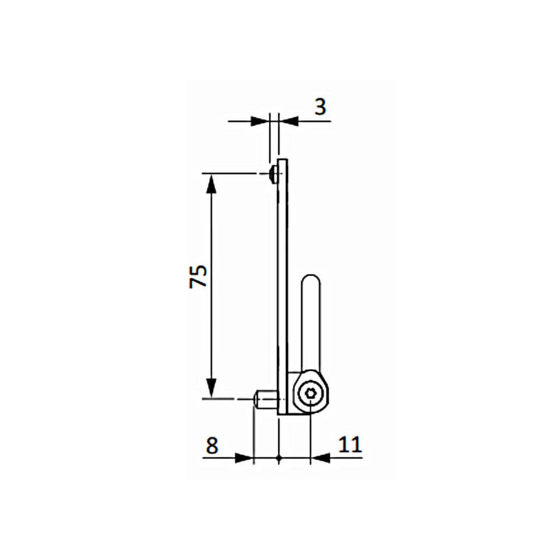 Siegenia Fenster Siegenia Ecklager D6X3/8 TS K100 TBEL6140-104061