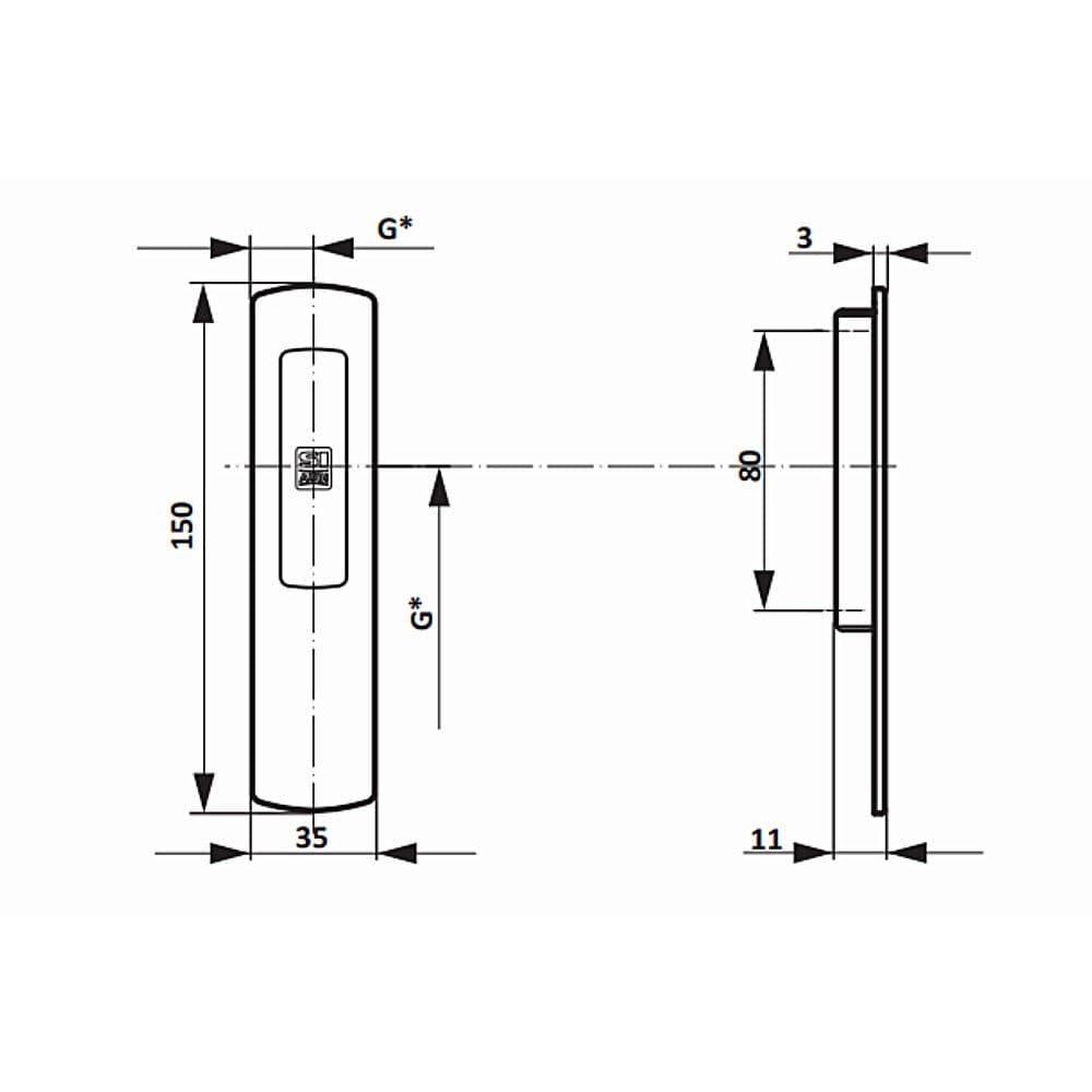 Siegenia Fenster Siegenia Griffmuschel SI-Line RAL9003 Weiss PSMB1020-502020