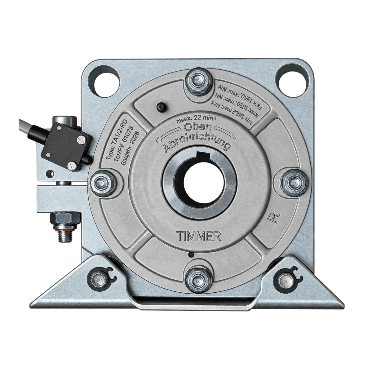 Timmer Rolladen Ø 30 Rundbohrung Timmer Abrollsicherung TA 1/2-RD 332 Nm um 90° verdreht