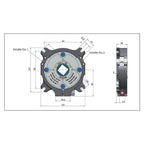 Timmer Rolladen Timmer Abrollsicherung TA 0-RD/X6 (blau) 147 Nm Drehmoment Fangmoment 855 Nm