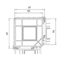 VEKA Fenster Veka Eckkopplung 90° 87 x 87mm 116.229