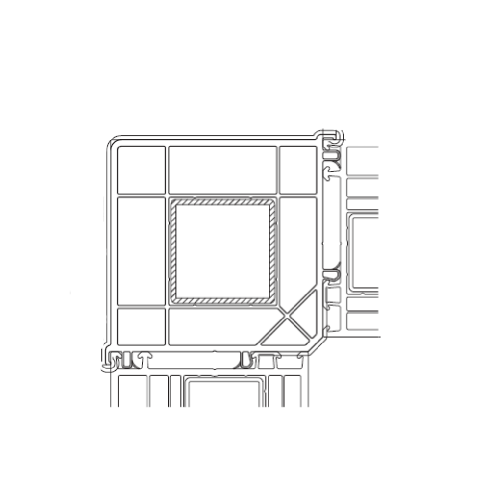 VEKA Fenster Veka Eckkopplung 90° 87 x 87mm 116.229
