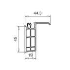VEKA Fenster Veka Fensterbankanschlussprofil Sohlbankprofil 45/19 mm 110.066