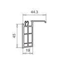 VEKA Fenster Veka Fensterbankanschlussprofil Sohlbankprofil 45/19 mm 110.066