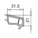 VEKA Fenster Veka PVC Glasleiste 107.212