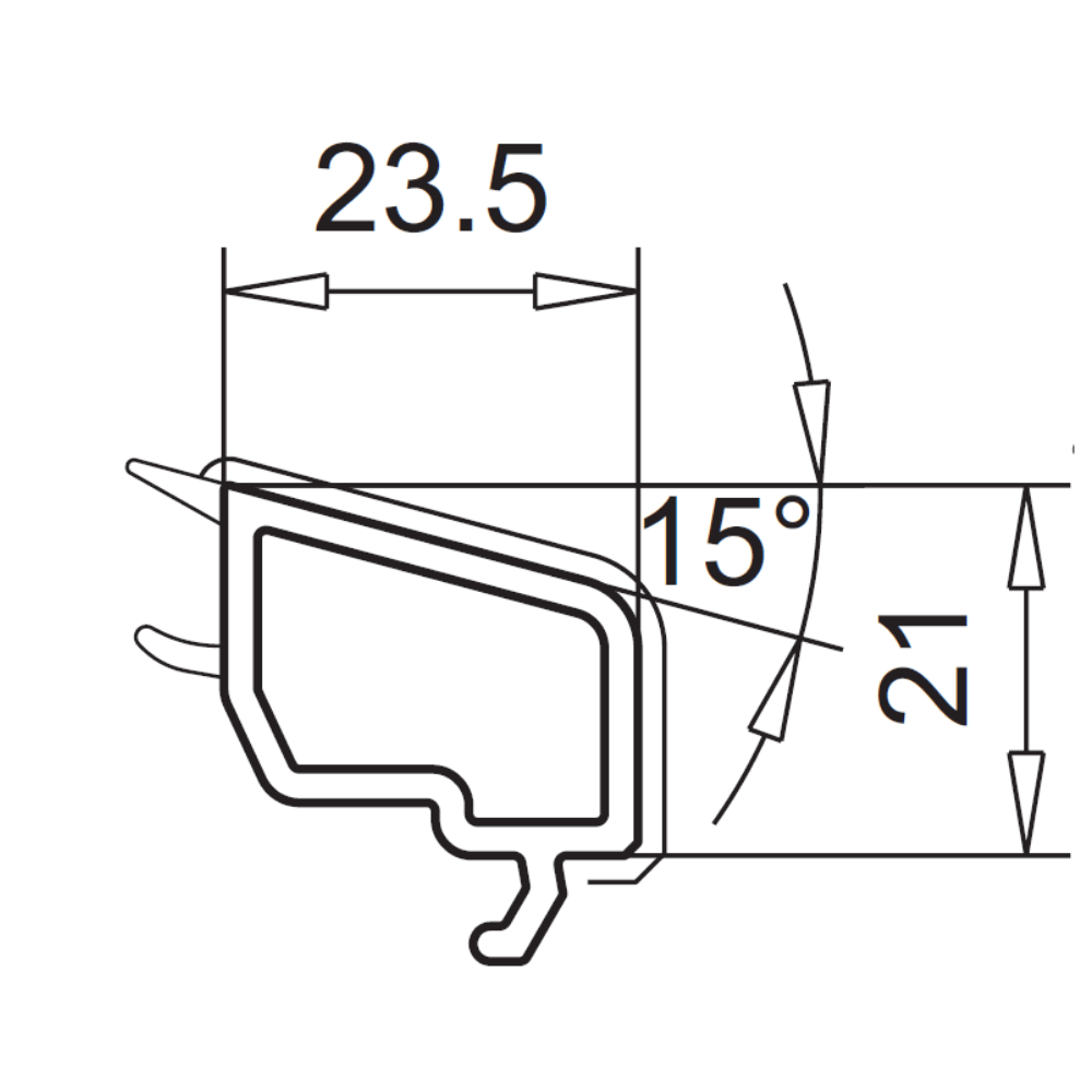 VEKA Fenster Veka PVC Glasleiste 107.214
