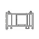 VEKA Fenster Weiss (ähnlich RAL9016) / 100cm Veka Blendrahmen Verbreiterung 76/45 114.054