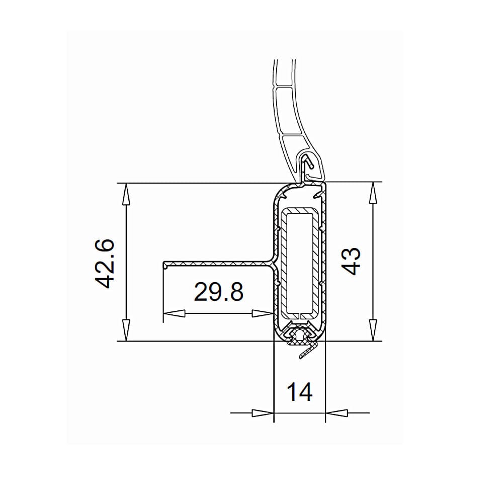 VEKA Rolladen VEKA ALU Winkelendschiene 14/43 251.022