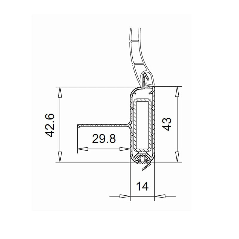 VEKA Rolladen VEKA ALU Winkelendschiene 14/43 251.022