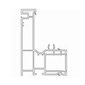 VEKA Rolladen Weiss / 100cm VEKA PVC Aufbauprofil 108.239