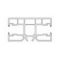 VEKA Rolladen Weiss / 100cm VEKA PVC Doppelführungsschiene 108.125