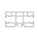 VEKA Rolladen Weiss / 100cm VEKA PVC Doppelführungsschiene 108.125