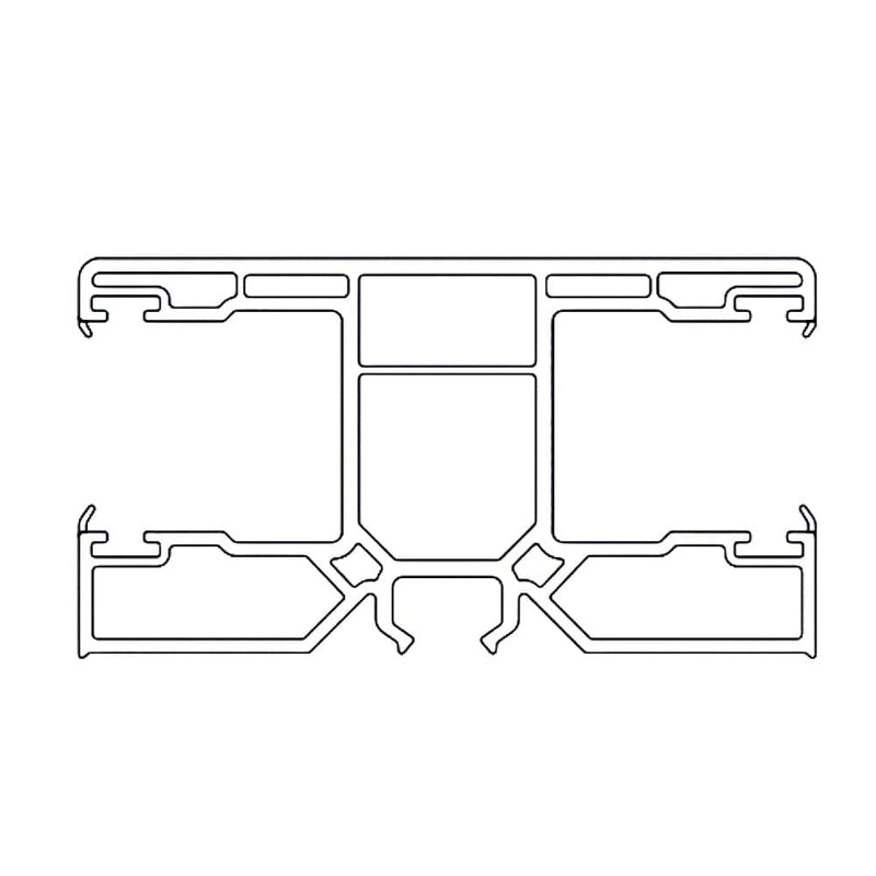 VEKA Rolladen Weiss / 40cm VEKA PVC Doppelführungsschiene 108.127