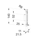 Winkhaus Tür Winkhaus Schließblech STV-SB TM-22-4-V MC 1848695