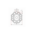 Yooda Rolladen Yooda Adapter und Mitnehmer für Antriebe 45EVY und BD Serie, 8-Kant Ø60