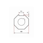 Yooda Rolladen Yooda Adapter und Mitnehmer für Antriebe 55 Serie 8-kant SW70
