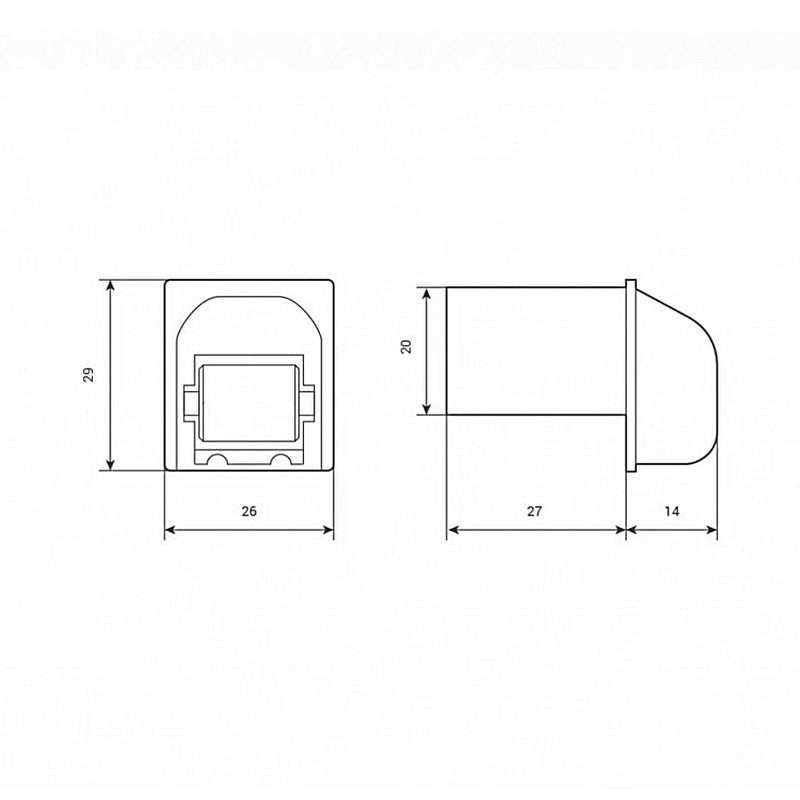 Yooda Rolladen Yooda Gurtführung 14mm ohne Bürste 002524A 002520A