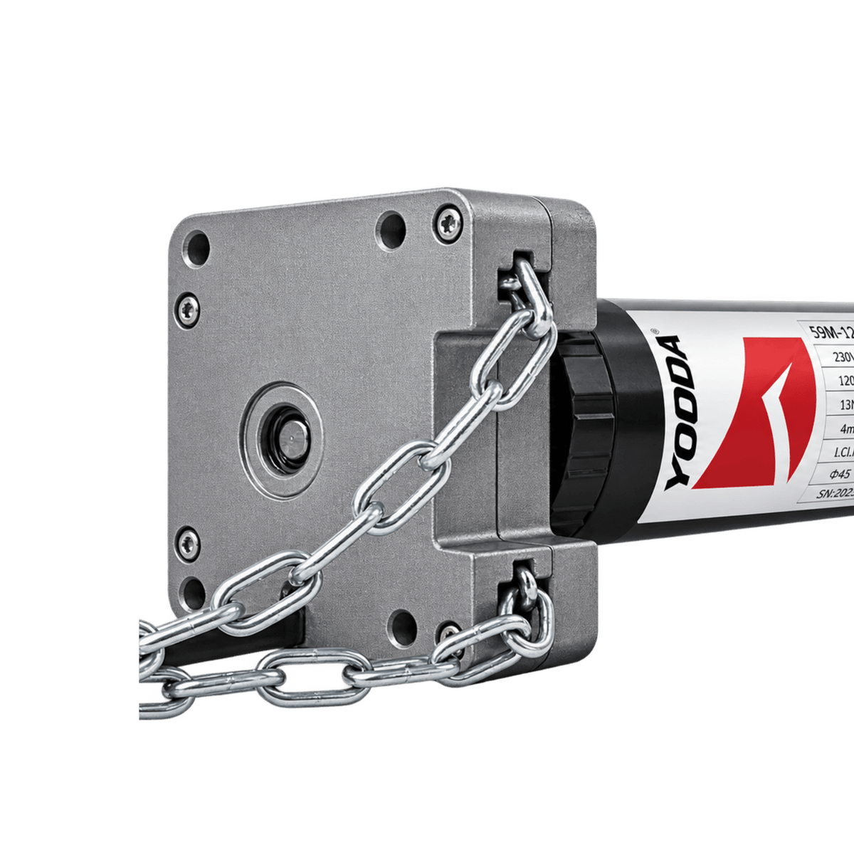 Yooda Rolladen Yooda Rohrmotor 59 M 120 Nm 9 RPM NHK mit Kettengetriebe