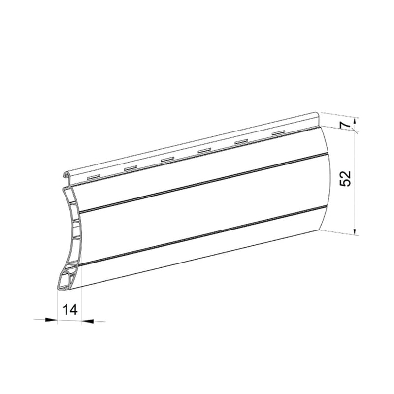 Aluprof PVC Rolladenpanzer perforiert PT52