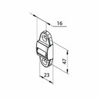 Aluprof Unterputz Steckleitrolle mit Bürste 14mm PTR14