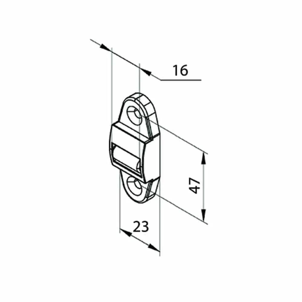 Aluprof Unterputz Steckleitrolle mit Bürste 14mm PTR14