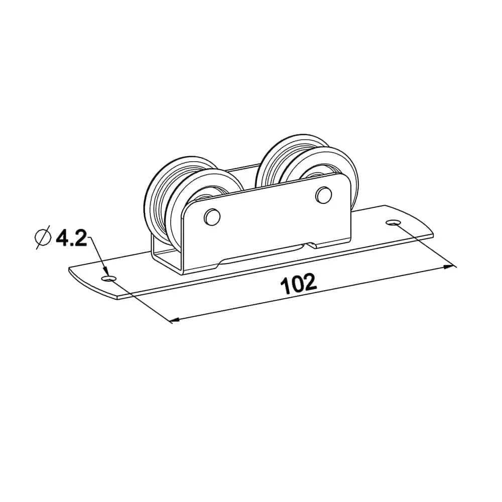 Eckermann Kettenleitrolle mit Platte G257