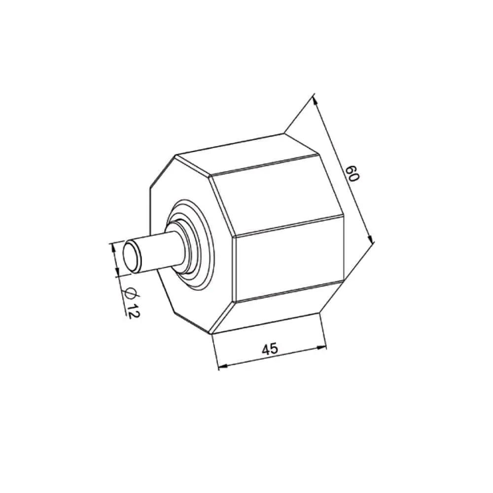 Eckermann Metall Walzenkapsel zum aufstecken mit Zapfen SW60