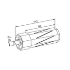 Eckermann Walzenkapsel mit Stahlstift für SW40