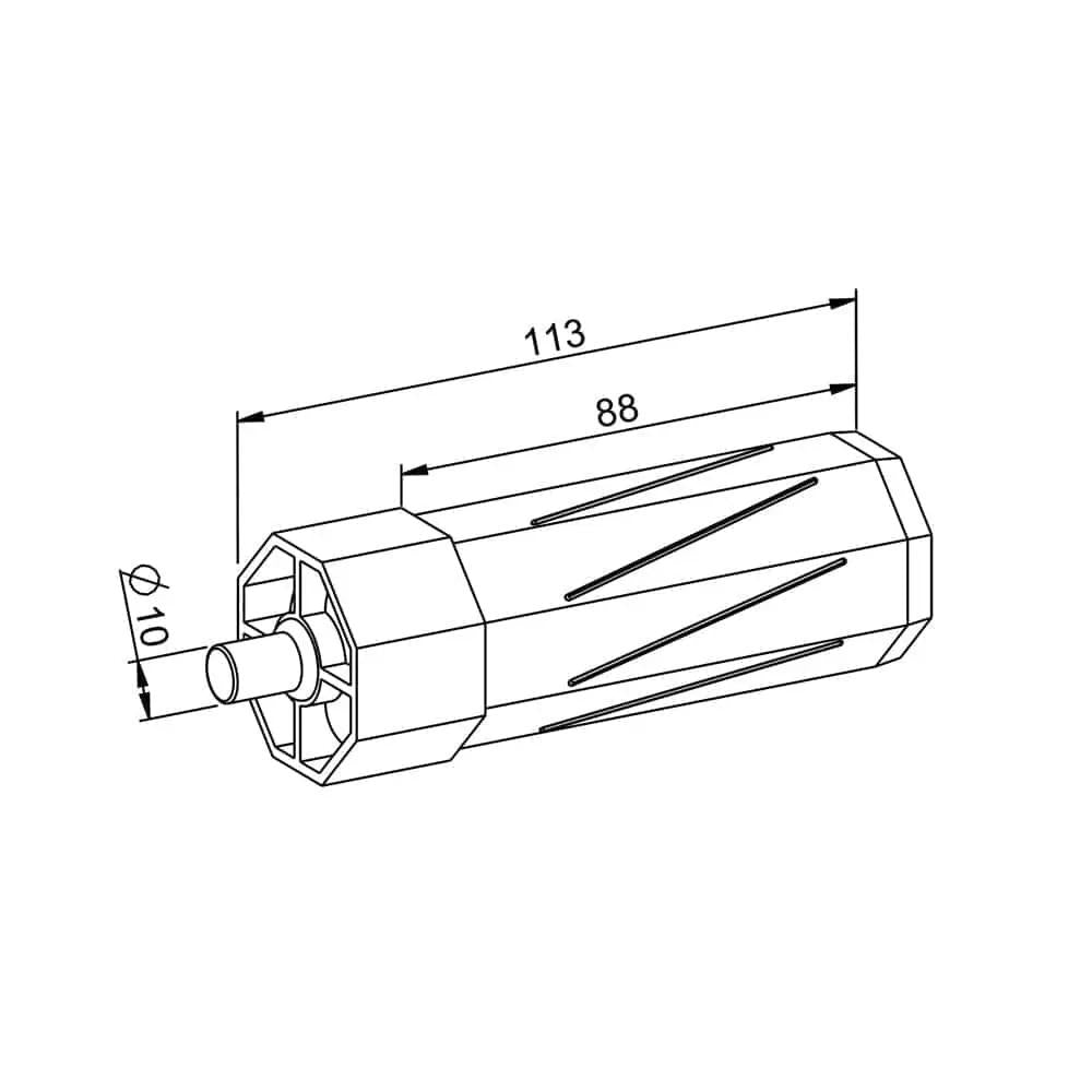 Eckermann Walzenkapsel mit Stahlstift für SW40