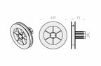 Portos Rolladen Gurtscheibe Ø135mm für 15mm Gurt für SW40