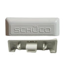 Schüco Wasserschlitzkappen in Weiss RAL9010