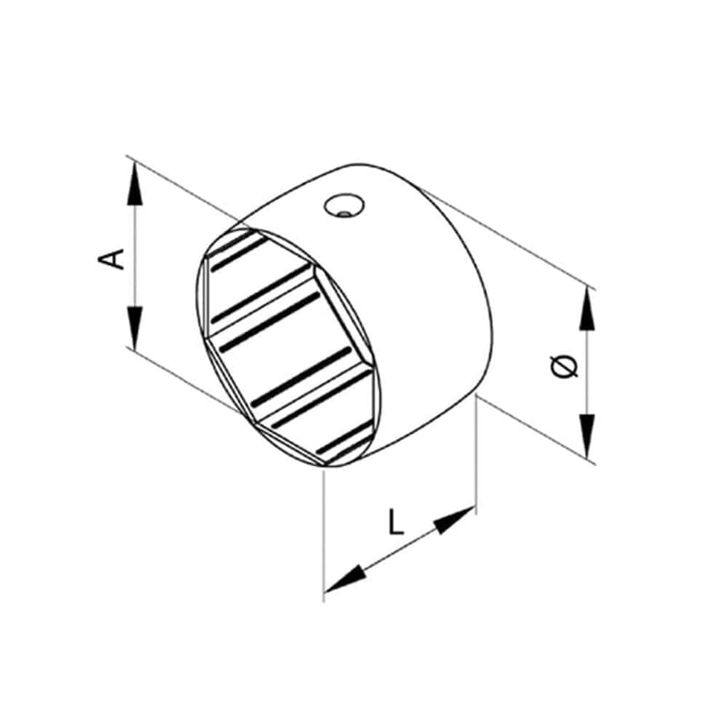 Aluprof Adapterring für Durchmesseränderung von 60 bis 80mm SW60 - Fenstergigant