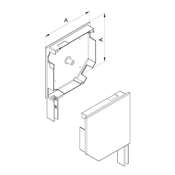 Aluprof Blendenkappen Seitenblende 45° BS180