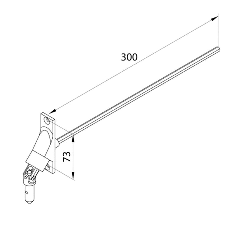 Aluprof Kardangelenk 90° 300mm - Fenstergigant