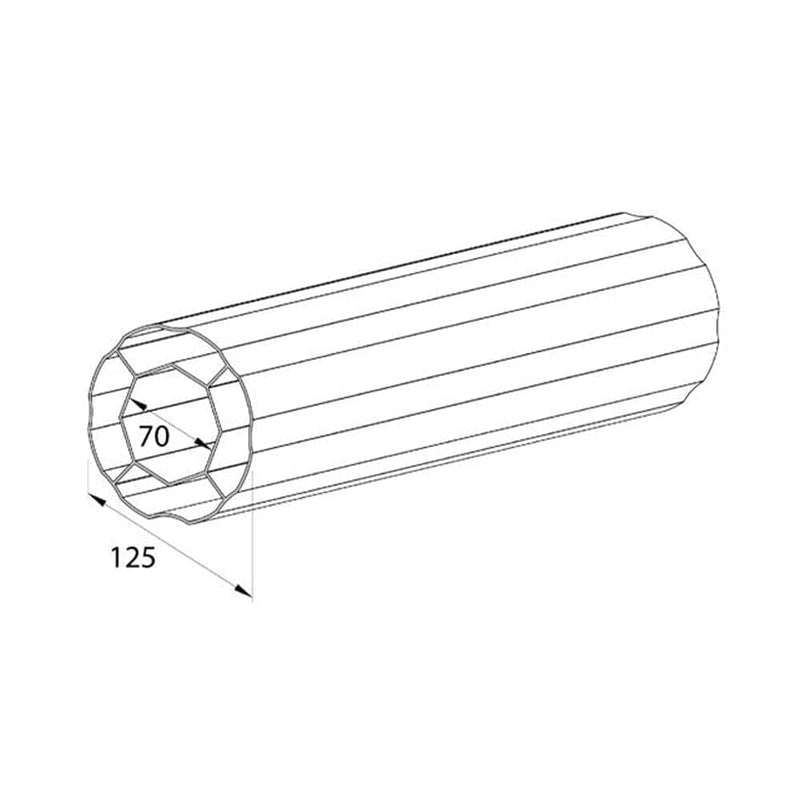 Aluprof Rolladen Aluprof Aluminium-Rundwelle AW Ø125 x 1,8mm
