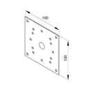 Aluprof Rolladen Aluprof Lagerplatte für Kurbelmechanismus ACEC mit Öffnung