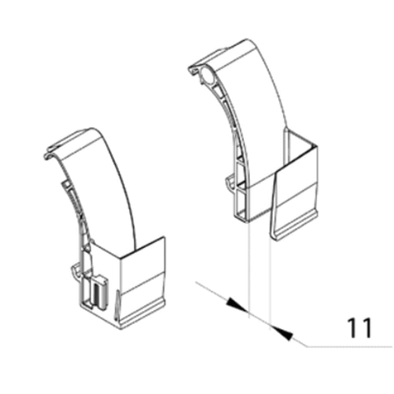 Aluprof Rolladen Aluprof Mini-Einlauftrichter SLMI/B