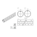 Aluprof Rolladen Aluprof Stahlwelle Achtkant SW Ø50 x 0,6mm