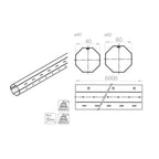 Aluprof Rolladen Aluprof Stahlwelle Achtkant SW Ø60 x 0,6mm