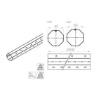 Aluprof Rolladen Aluprof Stahlwelle Achtkant SW Ø60 x 1,0mm