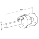 Aluprof Rolladen Aluprof Wellenbolzen SW 70 für Abrollsicherung 300mm