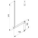 Aluprof Rolladen Knickhandkurbel KR 310mm 6 Kant für ACEC und NHK